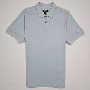 Nordstrom Tech Smart Polo Shirt Mens Large (L) Short Sleeve Golf Light Blue
